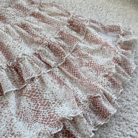 Altar’d State Snake Print Ruffle Skirt - Picture 2 of 6